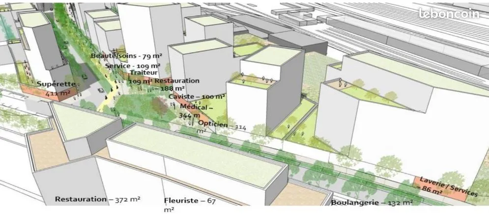 Local commercial à louer à Saint-Ouen-sur-Seine – 218 m² – Mairie de Saint-Ouen