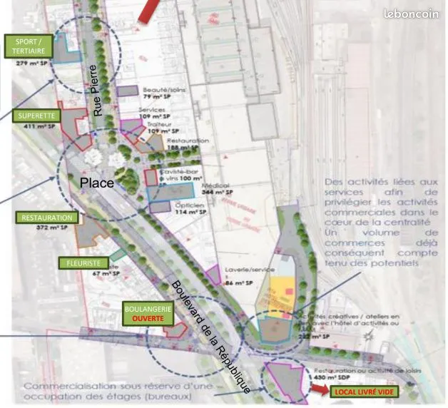 Local commercial à louer à Saint-Ouen-sur-Seine – 218 m² – Mairie de Saint-Ouen