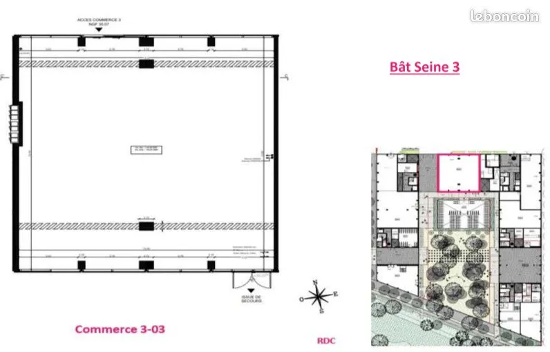 Local commercial à louer à Ivry-sur-Seine – 178 m² – Mairie d’Ivry