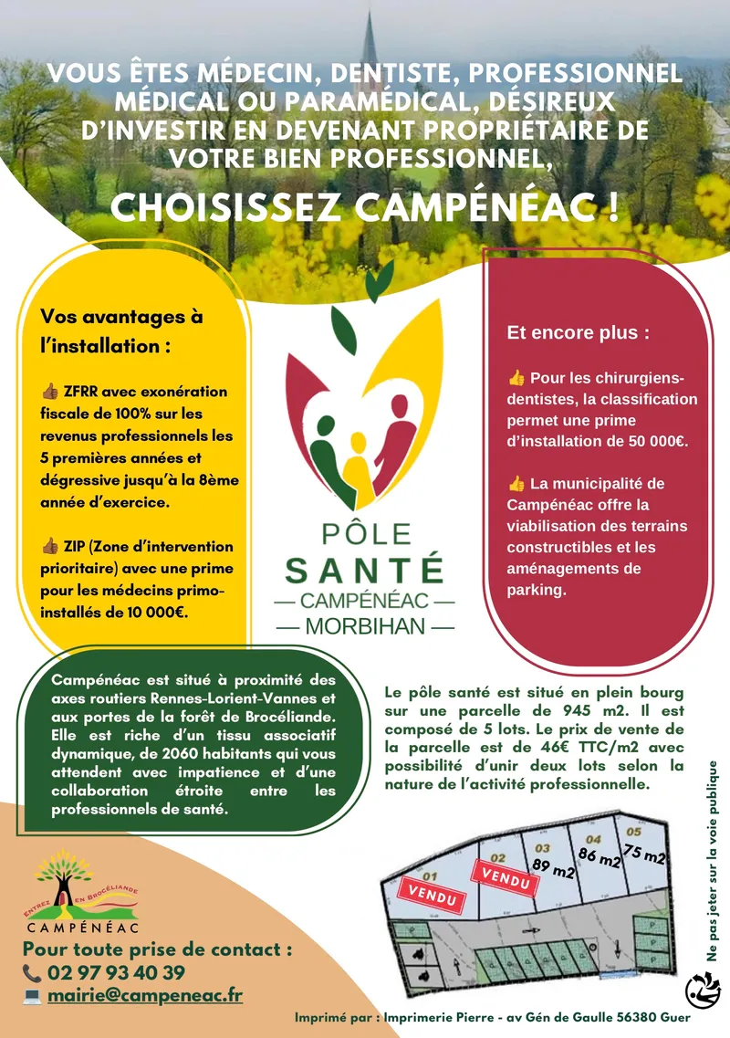 À vendre lots pôle santé