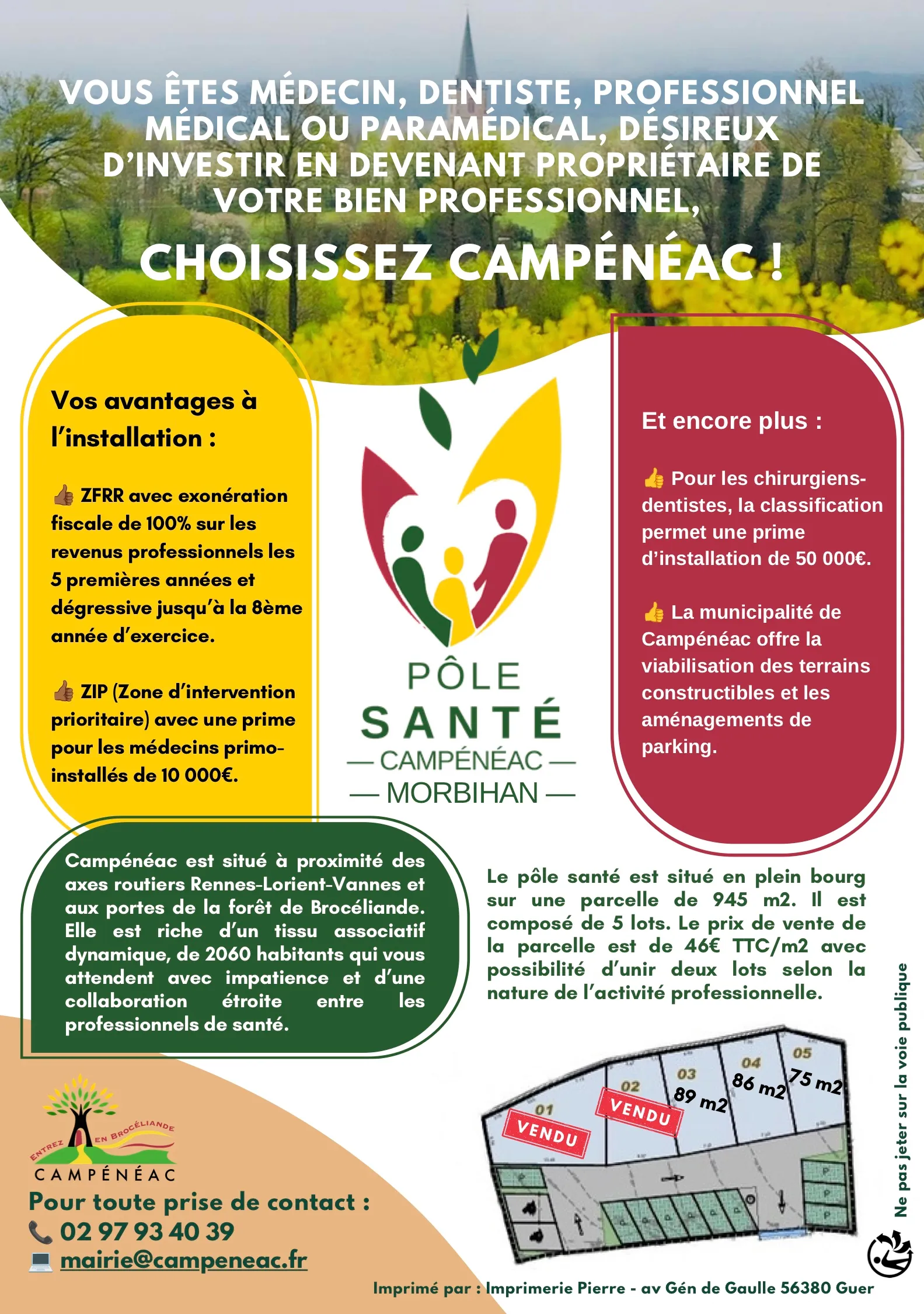 À vendre lots pôle santé
